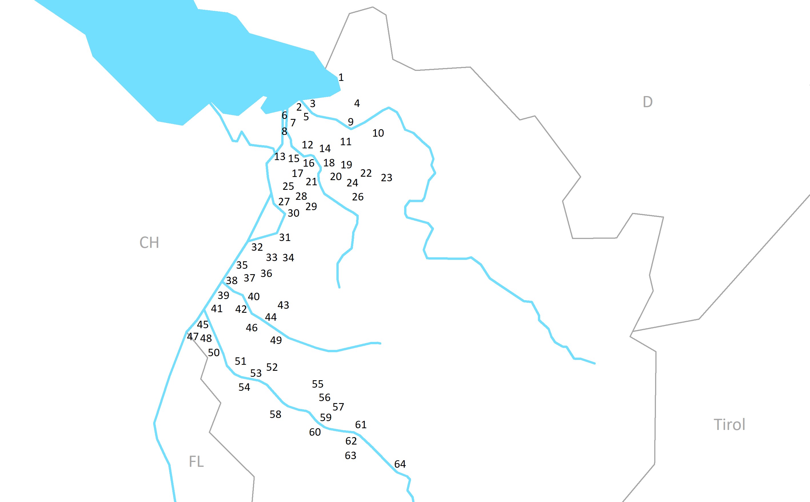 Auf eine Zahl klicken, um ein Panorama aufzurufen.