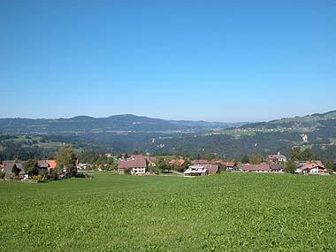 Blick auf Alberschwende Richtung Hirschberg